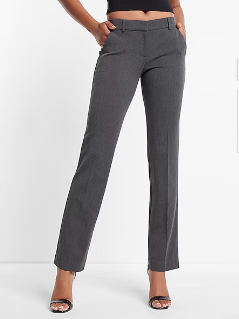 Women’s Express Editor Barely Boot Stretch Low Rise Pants, 12 Regular, Burgundy